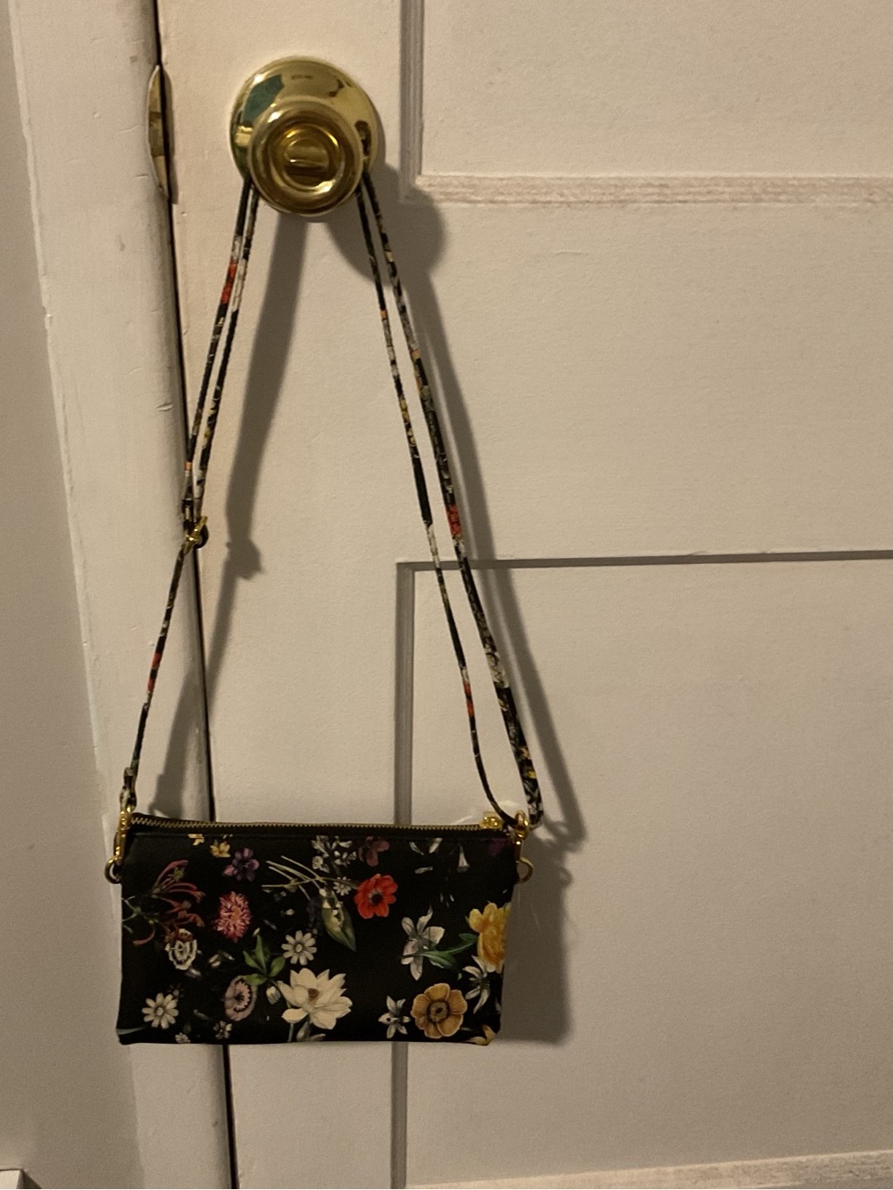 Black Floral Crossbody Bag - Stylish Women's Shoulder Bag